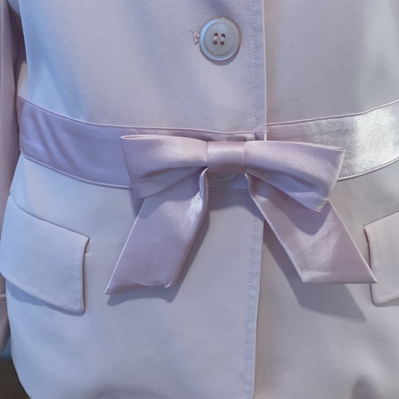 BIANCA NYGÅRD pink jacket, fully lined, satin ribbon waist, bow & French cuffs. - Picture 6 of 10